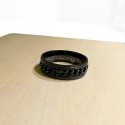 Men's steel anti-stress ring with rotary chain - customizable