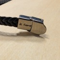 Men's leather strap clasp steel plate custom engraving
