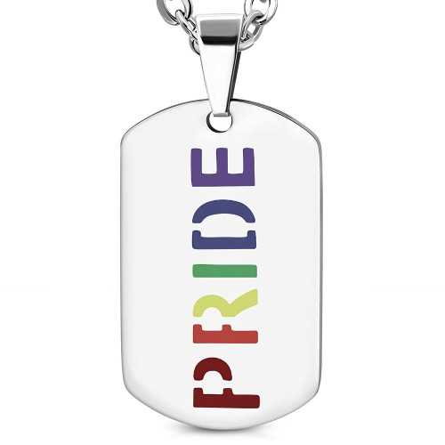 Anhänger Frau Mann Stahlplatte Stolz Homosexuell LGBT Stolz auf Grave