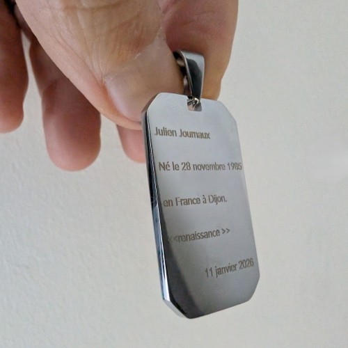 Kundengerechte militärische Militärplatte Anhänger Halskette zum Graveur