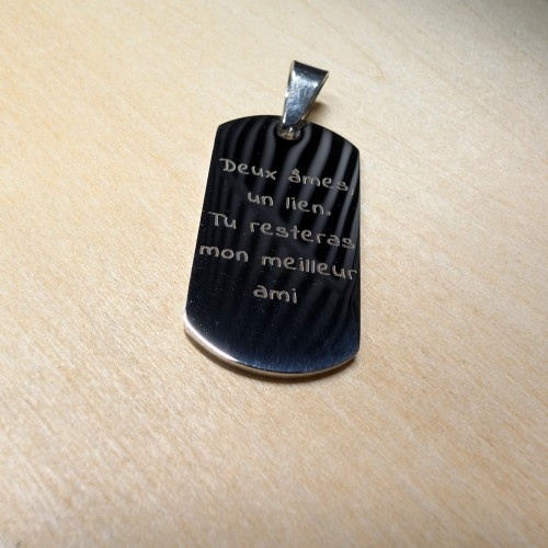 Plaque militaire Dog Tag en Acier Inoxydable Poli Personnalisé