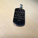 Plaque militaire Dog Tag en Acier Inoxydable Poli Personnalisé