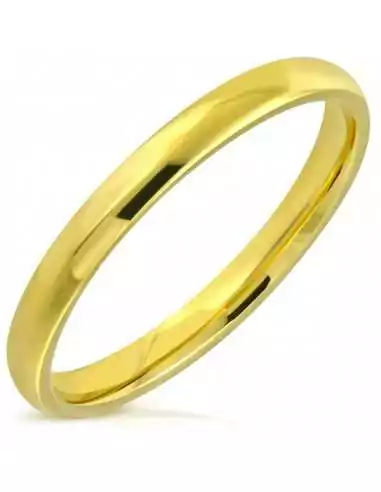 Bague anneau alliance de mariage homme femme plaqué or 18 carats 3mm