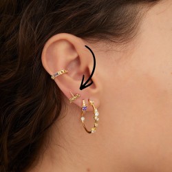 Boucles d’Oreilles Libellule Femme en Acier Doré – Fermoir Papillon 2