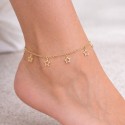 Golden star ankle chain adjustable stainless steel 27 cm