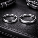 Hochzeit Bündnis Mann Mann Edelstahl 4mm Gravierter Laser