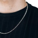 Chaîne Collier Maille Figaro en Acier Inoxydable Argent – Homme et enfant - 2mm
