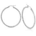Orecchini in acciaio torsadable donna donna 35mm