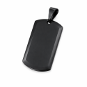 Herren Anhänger Nightstick Halskette Schwarz Edelstahl - Dog Tag Anpassbar