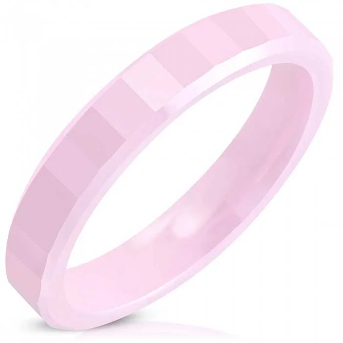 Bague De Fiançailles Femme OAKKY En Céramique Noire - Alliance Forme X élégante Et Résistante