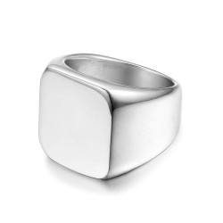 Ring Knit Room Man Stahl Gesicht Square Biker Biker Anpassbar