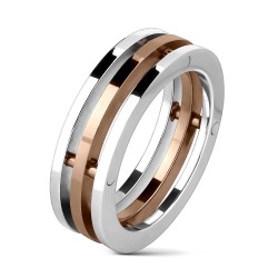Ring Rings Rings Man Steel Color Coffee Design Mechanical