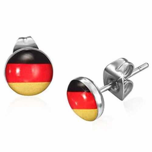 PAIRE BOUCLES D'OREILLES POUR HOMME ADO TIGE FERMOIR ACIER RONDE ZIRCON DIAMS SWAROVSKI BLANC 5mm NEUF