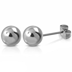 Paio delle unghie delle unghie orecchini delle donne orecchini d'acciaio perline 5mm palla
