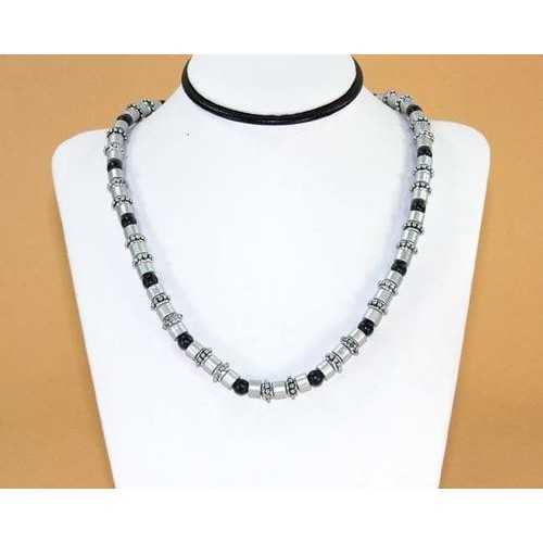 CHAINE COLLIER BIJOU FEMME HOMME ADO BOULE IDEAL TOUT STYLE SKATEUR SURFEUR PLAGE GOTHIQUE ► 46145