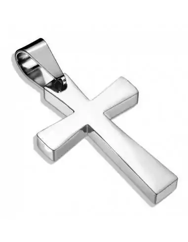 Men's pendant in the shape of a Latin cross made of stainless steel