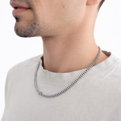 Cuban and Byzantine Double Male Chain Stainless Steel – 45 to 70 cm 2