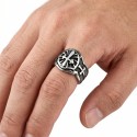 Cappotto d'acciaio dell'anello dell'uomo Templare di Blaston con il fiore della croce Lys