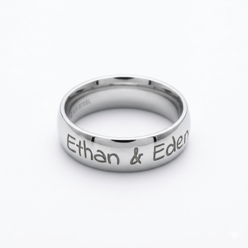 Male Wedding Alliance Ring Female Traditional Stainless Steel 6mm Custom