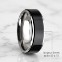 Anello antiscollo ansia ansia rotante acciaio nero - anello uomo, donna e larghezza tenera 8mm