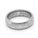 Ring Lord of the Rings Tungsten Silver Unique Ring Elven Woman