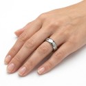 Lord of the Rings ring Tungsten Silver The Unique Elven Ring for Women 6mm