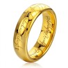 Anillo anillo hombres hombres tungsteno oro chapado al señor señor de los anillos