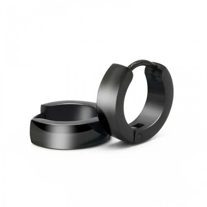 Boucles D’Oreilles Créoles Acier Inoxydable – Design Marguerite Gravée – Bijou Fantaisie Homme Femme