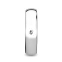 Ring Alliance Man Stahleffekt Spiegel Zirkon Solitär Breite Breite 6mm