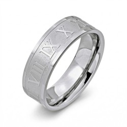 Mixed Ring Steel Roman Numerals