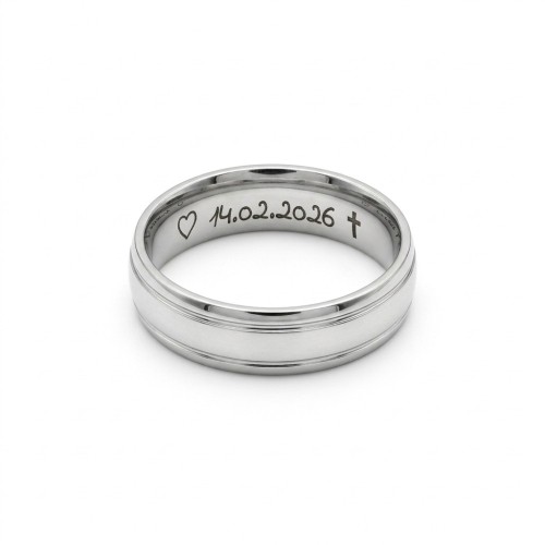 Anello anello Alleanza Matrimonio uomo donna donna in acciaio inox personalizzato
