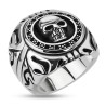 Großer Mann Ring Edelstahl Kopf des Todes Biker Gothic Tribal
