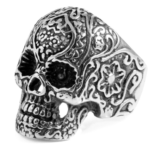 Ringkopf des Todes Ritter Mann Edelstahl Arabesque Biker Biker