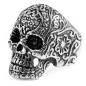 Ringkopf des Todes Ritter Mann Edelstahl Arabesque Biker Biker