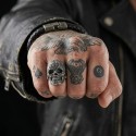 Ritter-Edelstahl-Ritter-Todes-Kopfring mit Arabesque Biker-Biker