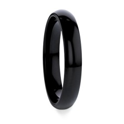 Alliance Femme Homme Mixte Tungstène Noir 4mm | Bague Personnalisable