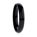 Alleanza donna mista tungsteno nero 4mm | Anello personalizzabile