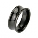 Schwarzer Titan-Mann-Ring - Concave Design Automotive-Stil