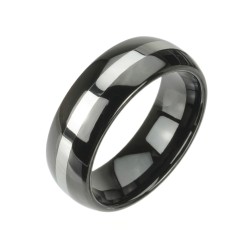 Alliance Men Tungsten Black & Silver | Anti-scratch ring