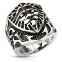 Edelstahl Edelstahl Edelstahl Ring Lion Biker Shield