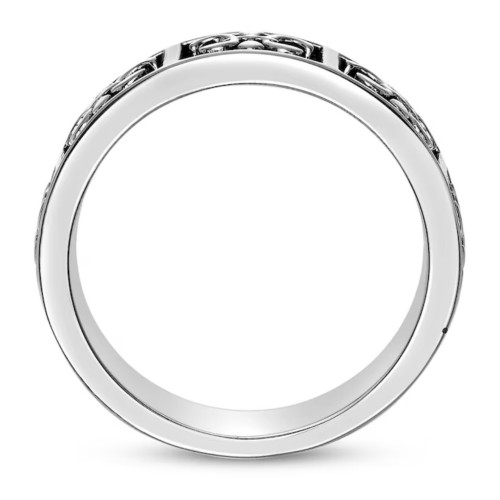 Herrenring-Edelstahl - Royal Lys Blumenring zum Graver