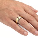 Alliance Engagement for Men in Titanium - Bi-color Ring Gold & Silver to Engraver
