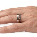 Anelli anelli anelli da uomo in acciaio inox - Design meccanico in oro rosa e argento