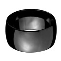 Anillo de hombre de acero inoxidable negro de 10 mm | Anillo ancho para quemar