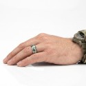 Mann Ring Edelstahl | 8mm militärischer Tarnring