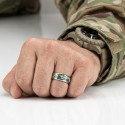Mann Ring Edelstahl | 8mm militärischer Tarnring
