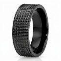 Anillo de hombre de acero inoxidable negro | Anillo Pyramida Pintes 8mm