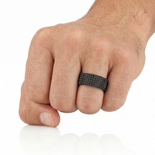 Black Stainless Steel Man Ring | Ring Pyramida Pintes 8mm