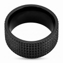 Schwarzer Edelstahl Mann Ring | Ring Pyramida Pints 8mm