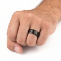 Anello maschio in luce nera e antigraffio resistente